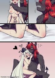 ahe_gao ahegao_face baphomet_(grizz) big_breasts cum_in_pussy furry helltaker horns shivering tail tattoo