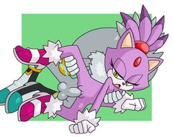 anthro balls blaze_the_cat clothing duo erection feline female footwear fur gloves grey_fur half-closed_eyes hedgehog hi_res leg_grab male mammal nude penetration penis praiz purple_fur pussy sega shoes silver_the_hedgehog sonic_(series) straight vaginal_penetration video_games white_fur yellow_eyes