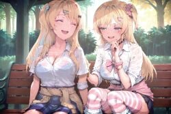 2girls ai_generated best_friends keikenzumi_na_kimi_to,_keiken_zero_na_ore_ga,_otsukiai_suru_hanashi kimi_no_koto_ga_dai_dai_dai_dai_daisuki_na_100-nin_no_kanojo limoncello tagme