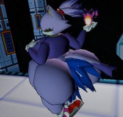 3d 3d_model ass ass_smothering big_ass bigger_female blaze_the_cat female fire huge_ass larger_female male sega smaller_male sonic_(series) sonic_rush sonic_the_hedgehog sonic_the_hedgehog_(series) vensaku video_games voluptuous voluptuous_female
