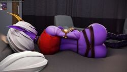 3d 3d_(artwork) ass ass back back_view darkbahamuth female league_of_legends pinup soraka