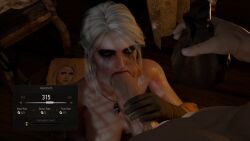 3d big_penis blowjob breasts cd_projekt_red ciri fellatio female fomos freckles gloves green_eyes light-skinned_female light-skinned_male male mascara mascara_tears nude oral oral_sex penis penis_grab prostitution scar sucking_penis the_witcher_(series) the_witcher_3:_wild_hunt wet_body white_hair witcher_medallion