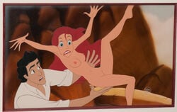 ariel disney disney_prince disney_princess edit nekomate14_edited nipples nude_filter prince_eric pussy screenshot screenshot_edit the_little_mermaid