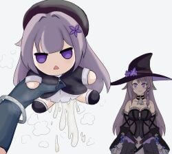 2girls cum cum_inside flat_colors fumo_(doll) herta_(honkai:_star_rail) honkai:_star_rail plush ruan_mei_(honkai:_star_rail) seiteki_keiren sparkle_doll_meme surprised_expression the_herta_(honkai:_star_rail)