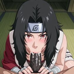 ai_generated akaz123 blowjob blowjob_face brown_penis cum cum_in_mouth drooling horny_female kurenai_yuhi looking_at_viewer naruto naruto_(classic) naruto_(series) naruto_shippuden oral vacuum_blowjob vacuum_fellatio