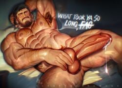 1boy 1male andrewllz_(sleepyandrewllz) backwards_baseball_cap backwards_hat bara beard big_balls big_pecs big_penis cum gay grand_theft_auto grand_theft_auto_vi hairy hairy_armpits hairy_chest hairy_male huge_balls huge_cock jason_(gta) jason_duval leaking_cum leaking_precum looking_at_viewer looking_pleasured male male_focus male_only muscles muscular muscular_male nude nude_male pectorals precum pubic_hair rockstar_games showing_armpits solo solo_male veins veiny_penis wearing_hat