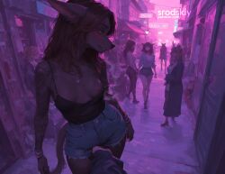1girls ai_generated female female_focus furry half_naked hentai makeup masturbation_through_clothing mature_female multiple_girls nipples original_character outdoors pov prostitute prostitution pussy_masturbation sexy srodskiy tagme vulgar