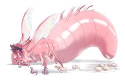 2020 3_fingers 6_breasts 6_nipples antennae_(anatomy) areola arthropod arthropod_abdomen black_body black_fur bodily_fluids breasts colored egg egg_from_ovipositor eggshell female fingers forked_tongue fur genital_fluids genitals group hair hi_res hybrid insect_legs insect_wings insects long_tongue lying matriarch_queen matriarch_worm multi_breast multi_nipple nipples non-mammal_breasts non-mammal_nipples nude on_front oviposition pink_body red_body red_fur simple_background solo_focus species_request strawberrytfs taur tongue tusks white_background wings