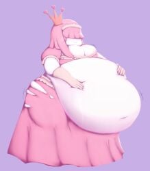 2018_easter_candy_contest 4chan ass belly big_ass big_belly breasts exposed_midriff fat fat_ass fat_belly fat_female fat_fetish female female_focus female_only groping_self hand_on_belly hands_on_belly huge_belly overweight peep_princess pink_dress pink_hair princess ripped_clothing ripped_dress shweetmagnet thick thick_ass thick_thighs thighs wardrobe_malfunction