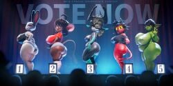 3d 5girls animal_humanoid anthro big_ass big_breasts breasts bust busty chest crossover curvaceous curvy curvy_figure dark-skinned_female dark_skin disney eastern_and_western_character female gobbo gobbo_(scrag_boy) goblin goblin_female green-skinned_female green_body green_skin gwen_martin helluva_boss hips hourglass_figure huge_ass huge_breasts imp_midna judy_hopps lagomorph lagomorph_humanoid large_ass large_breasts legs mature mature_female midna millie_(helluva_boss) mouse mouse_girl mouse_humanoid multiple_girls nintendo original original_character rabbit rabbit_girl red-skinned_female red_body red_skin scrag_boy scraggy_(artist) slim_waist the_legend_of_zelda thick thick_hips thick_legs thick_thighs thighs twilight_princess voluptuous waist wide_hips zootopia