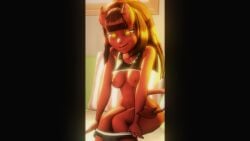 3d_(artwork) black_hair girl meru_(merunyaa) meruccubus_(merunyaa) merunyaa red_body sexy solo