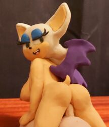 3d 3d_model clay clay_(medium) female lewsklay mobian mobian_(species) mobian_bat rouge_the_bat sega sonic_(series) sonic_adventure_2 sonic_the_hedgehog_(series) toy_(medium) traditional_media_(artwork)