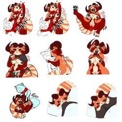 1:1 2023 ailurid alpha_channel anri_the_demon_red_panda anthro ass black_clothing black_eyes black_nipples black_panties black_underwear boxers_(clothing) breasts bulge bulge_in_face clitoris closed_eyes clothed clothing clothing_aside clothing_lift collar demon dildo dildo_in_pussy dildo_insertion duo english_text female female/female fur genitals hand_on_breast head_between_thighs hi_res horn kissing knot knotted_dildo leash leash_pull leashed_collar lewdstuffstack male male/female mammal markings nipples one_eye_closed panties panties_aside penetration pussy raised_leg red_panda satanic_symbol sex_toy sex_toy_in_pussy sex_toy_insertion shirt shirt_lift solo spread_pussy spreading star sticker striped_body striped_fur striped_markings striped_tail stripes tail tail_markings telegram_sticker text tongue tongue_out topwear underwear underwear_aside vaginal_penetration vaginal_penetration wink ych_(character)