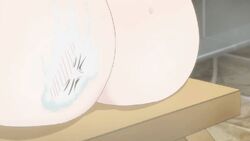 animated ass bathroom convenient_censoring dat_ass nude_female screencap sitting soap yunohana_yuuna yuragisou_no_yuuna-san