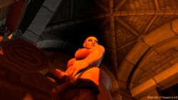 1girl 3d 3d_(artwork) brown_hair dwarf dwarf_(warcraft) dwarf_female female green_eyes nowrin paladin_(warcraft) source_filmmaker warcraft world_of_warcraft