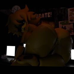 1female 3d anthro ass bear_girl big_ass bubble_butt cryptiacurves fap_nights_at_frenni's fazclaire's_nightclub female five_nights_at_freddy's fnaf1_location fredina's_nightclub furry golden_freddy_(fnaf) looking_at_viewer looking_back naked naked_female notdommyfox on_desk pussy shiny_skin solo type_0 type_0_(cryptiacurves) vagina voluptuous yellow_body yellow_fur yellow_hair yellow_skin yellow_skinned_female