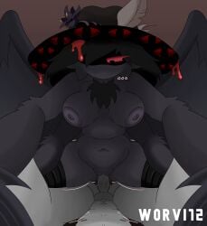 1boy 1girls 4_arms amazon_position anon areolae artist_name bigger_female black_body breasts dominant_female female female_on_top female_penetrated male male/female mothman mythology nipples penis pov pussy red_eyes request roblox roblox_avatar robloxian self_upload sex tagme vivian_red worvi12