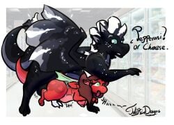 ahe_gao areola ass balls belly_riding big_balls big_butt black_body bodily_fluids bondage bondage bound breasts busty_feral colored digital_drawing_(artwork) digital_media_(artwork) dragon duo erection female female_penetrated feral genital_fluids genitals hair harness hi_res horn lactating leaking_vagina looking_pleasured male male/female male_penetrating male_penetrating_female membrane_(anatomy) membranous_wings moan mythological_creature mythological_scalie mythology nipples onomatopoeia open_mouth orion_(bizr) penetration penile penile_penetration scalie sex shaded signature size_difference smile sound_effects stomach_bulge supermarket tail text thick_thighs tongue tulip_(tulipsanddragons) tulipsanddragons vaginal_penetration wide_hips wings