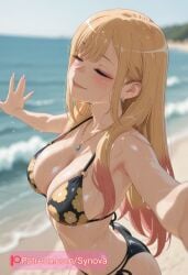 ai_generated beach big_ass big_breasts bikini kitagawa_marin ryuuziken01 sono_bisque_doll_wa_koi_wo_suru