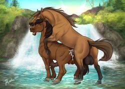 2024 absurd_res anal anal_orgasm anal_sex animal_genitalia animal_penis anus balls blue_eyes bodily_fluids brown_anus brown_balls brown_body brown_fur brown_mane brown_penis brown_tail closed_eyes cum cum_in_ass cum_inside cumshot dated dolero duo ejaculation equid equine equine_anus equine_genitalia equine_penis erection feral feral_on_feral feral_penetrated feral_penetrating feral_penetrating_feral flared_penis fur genital_fluids genitals hands-free hi_res horse leaking_cum male male/male male_penetrated male_penetrating male_penetrating_male mammal mane narrowed_eyes orgasm penetration penile penile_penetration penis penis_in_ass plant quadruped rufciu sex shrub side_view signature sillion_(swag2dragon) tail waterfall