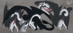 animal_genitalia anus black_body black_fur black_scales blue_anus blue_horn blue_vulva dragon dreamworks duo ender_(endermoonfur) endermoonfur erection european_mythology female feral fur fury_(httyd) genital_slit genitals grey_body grey_fur hi_res horn how_to_train_your_dragon male male/female membrane_(anatomy) membranous_wings mythological_creature mythological_scalie mythology night_fury penetration penis pink_anus pink_penis pussy scales scalie toothless vaginal_penetration vulva western_dragon white_body white_fur wings