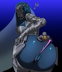 ? ambiguous_gender ass bent_over dancer_of_the_boreal_valley dark_souls dark_souls_3 female fromsoftware maniacpaint oddrich panties pussy size_difference solo_focus