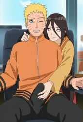 1boy1girl accurate_art_style affair ai_generated at_work blonde_hair blush boner boruto:_naruto_next_generations breasts brother_in_law_and_sister_in_law brown_hair cheating cheating_husband duo_focus erection female handjob hokage hokage_office holding_penis hyuuga_hanabi indoors jacket kimono long_hair lovers male male/female naruto naruto_(series) office office_chair pants penis penis_grab ponytail sitting skirt straight uncensored uzumaki_naruto very_long_hair yellow_hair