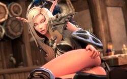1girls 3d after_sex after_vaginal armored_female blender blonde_hair blood_elf clothed cum cum_drip cum_in_pussy elf elf_ears elf_female female female_focus female_only floating_headgear glowing_eyes indoor knee_boots legs_apart notablyfishy panties_aside pauldrons player_character pussy shield showing_off showing_pussy solo solo_female spreading_ass tavern warcraft world_of_warcraft