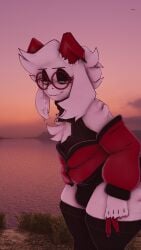 1boy 3d anthro anthro_male anthro_only big_thighs caprine cryptiacurves deltarune femboy furry furry_male furry_only goat highres horns itzxenoshi male male_only ralsei ralsei_(cryptiacurves) ralsei_(deltafell) red_eyes red_jacket solo thighhighs underfell undertale_(series) vrchat