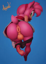 1futa 2017 5_toes amy_rose anthro anus argento ass balls barefoot bent_over big_butt bike_shorts blue_background clothed clothing crossdressing dress eyelashes fur furry futa_only futanari gloves green_eyes hairband hedgehog invalid_tag looking_at_viewer looking_back mammal neozoa open_mouth pink_fur shorts simple_background soles solo solo_focus solo_futa sonic_(series) tight_clothing toes undressing upskirt