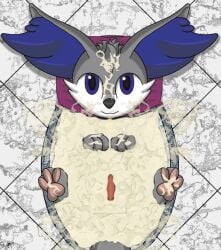 animal_genitalia animal_penis balls bath bathing blue_body blue_eyes blue_fur bodily_fluids canid canine canine_genitalia canine_penis collar collar_only cum cum_bath erection fennekin feral fox fur generation_6_pokemon genital_fluids genitals grey_body grey_fur knot knotted_penis loki_tempus looking_at_viewer lying male mammal nintendo nude on_back paws penis pokemon pokemon_(species) slysocx solo spa tail
