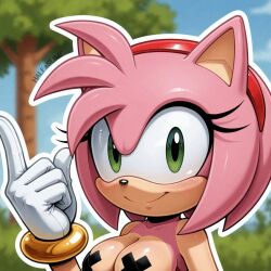 amy rose from sega by halfaslime