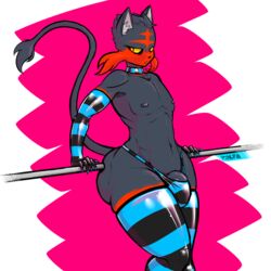 1boy 2016 abstract_background anthro anthrofied arm_warmers armwear ass barely_visible_genitalia big_ass big_bulge big_butt bulge butt_squish clothing dynamicattack feline femboy flat_chested furry girly hi_res huge_ass huge_butt legwear litten male male_only mammal nintendo nipples penis penis_base pokemon pokemon_sm pokemorph simple_background solo stockings subtle_penis text thick_thighs veins veiny_penis video_games wardrobe_malfunction wide_hips