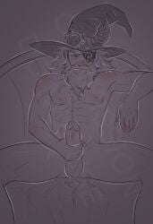 burke cum identity_v jerkingoff mad_eyes masturbation old_male sitting toukahemo