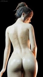 1girls 3d ass aw-gazzam back backview blender female female female_only kasumi_goto mass_effect solo solo_female