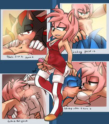 1futa 3boys amy_rose anal anthro armpits blue_fur boots breasts cum cum_in_ass cum_in_mouth cum_inside dickgirl dickgirl/male exposed_torso fellatio footwear furry futa_on_male futa_pov futanari gloves hand_on_ass hand_on_head handwear hedgehog high_heels intersex intersex/male kissing krazyelf makeout male male_sucking_futa mammal mostly_nude oral panties_aside photo photo_(object) pov red_dress selfie shadow_the_hedgehog shoes silver_the_hedgehog socks sonic_(series) sonic_the_hedgehog text veins