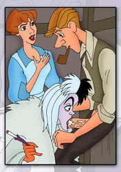 101_dalmatians anita_radcliffe cruella_de_vil disney disney_villains fellatio oral penis roger_radcliffe straight yaoinami