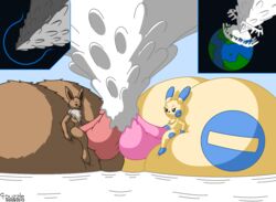 2015 9-puzzle anthro balls big_balls big_penis cum cum_explosion eevee ejaculation_bulge excessive_cum frottage gay huge_balls huge_cock hyper hyper_balls hyper_penis male male_only minty_(9-puzzle) minun nintendo penis pokémon_(species) pokemon pokemon_(species) tagme thick_penis veike video_games wide_hips