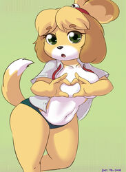 isabelle (animal crossing) from animal crossing by shinsuke