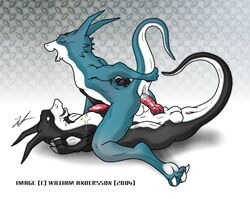 anthro black_veemon buggery color digimon interspecies male male_only multiple_males veemon yaoi