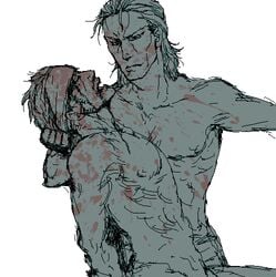 human liquid_snake male male_only metal_gear metal_gear_solid multiple_males solid_snake yaoi