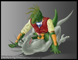 anthro dinosaur dinosaurs_(series) disney furry gay male male_only penis robbie_sinclair tagme yaoi