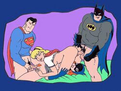 2boys 2girls 69_position barbara_gordon batgirl batman batman:_the_animated_series batman_(series) bruce_wayne clark_kent dc_comics dcau doggy_style group_sex incest justice_league kal-el karstens pussy sex supergirl supergirl_(dcau) superman superman:_the_animated_series superman_(series)