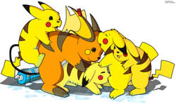 buggery color fellatio furry interspecies lando male male_only multiple_males nintendo no_humans oral pikachu pokemon pokemon_(species) raichu simple_background yaoi