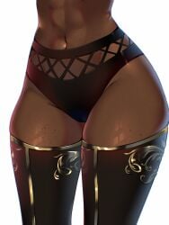 1girls close-up dark-skinned_female female female_only hi_res hips lower_body raituna simple_background slim_waist solo solo_female tagme thick_thighs thighs thin_waist voluptuous voluptuous_female white_background wide_hips