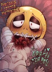 a.b.a aba bandage bandages biting_finger bleeding blushing cunnilingus eyebags female giver_pov guilty_gear guilty_gear_strive hairy_pussy hearts human inanimate large_tongue licking licking_pussy looking_at_pussy looking_pleasured male male/female menstruation moaning motion_lines oral oral_sex paracelsus period_blood pink_background pleasure_face pov pubes pubic_hair pussy pussy_juice pussy_juice_drip pussy_lips receiver_pov red_eyes red_hair relationship risque_phantom shaking sharp_teeth size_difference spread_legs sweat sweatdrop sweating wet_pussy