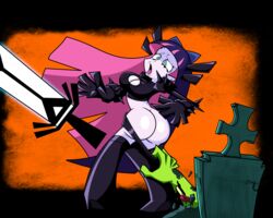 ass cleavage_cutout decomposition disembodied_hand graveyard grimphantom halloween panty_&_stocking_with_garterbelt stocking_anarchy tagme zombie