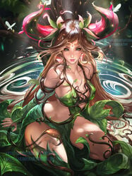 1girls female_only horns medium_breasts sakimichan solo taurus_(zodiac) zodiac