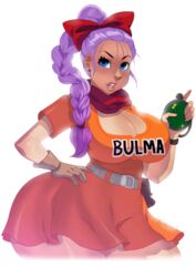 1girls bulma_briefs busty cleavage dragon_ball dragon_radar female hourglass_figure ladycandy2011 lavender_hair teenager voluptuous