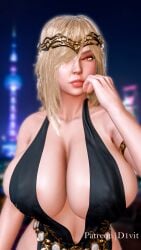 3d big_breasts blonde_hair d1vit elden_ring female queen_marika_the_eternal